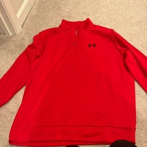 Under armor large red long sleeve
